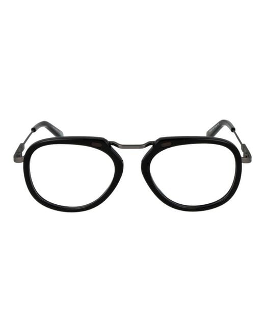 Zegna Black Metal Glasses (Frames) for men