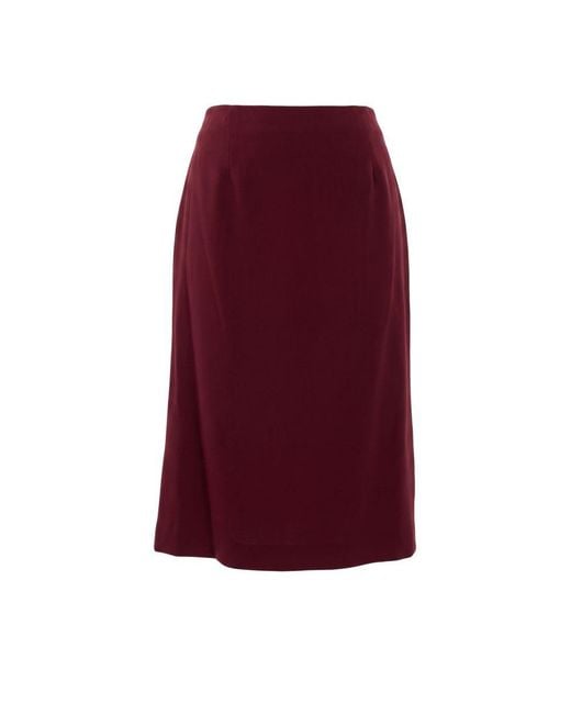 Trussardi Purple Red Acetate Skirt