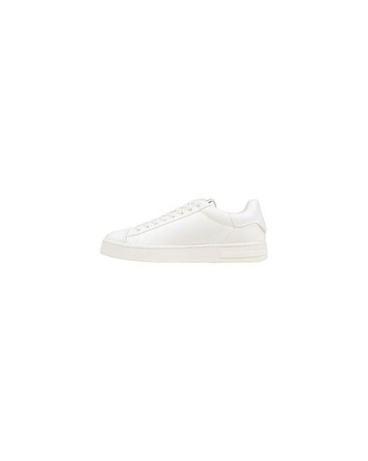 ARMANI EXCHANGE White Polyester Low Top Sneakers for men