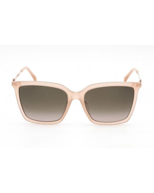 Jimmy Choo White Gold Metal Sunglasses
