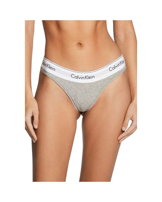 Calvin Klein Multicolor Gray Cotton Pantie