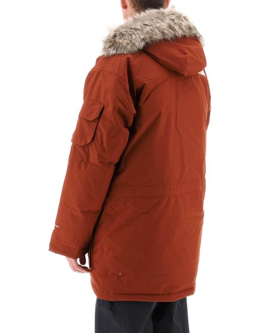 The North Face Red Mcmurdo Hooded Padded Parka for men