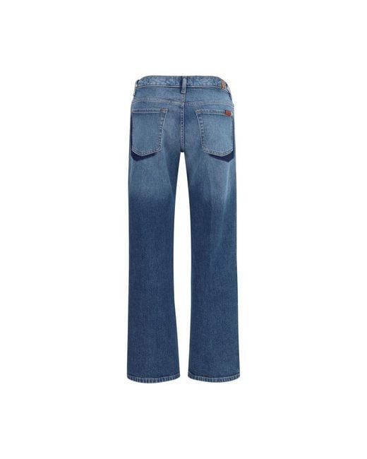 7FOR Blue Cotton Straight