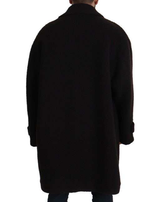 Dolce & Gabbana Black Elegant Alpaca Wool Blend Jacket for men