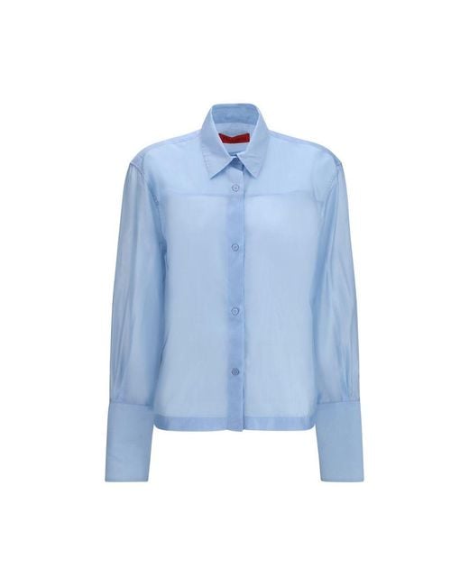 THE LATEST Blue Wool Oves Aries Dress Shirt