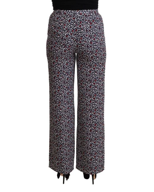 Michael Kors Black High Waist Printed Straight Pants
