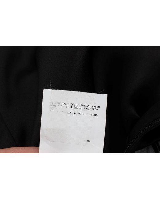 Karl Lagerfeld Black Silk Blouse Top