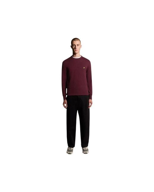 Lyle & Scott Purple Bordeaux Cotton Sweatshirt for men