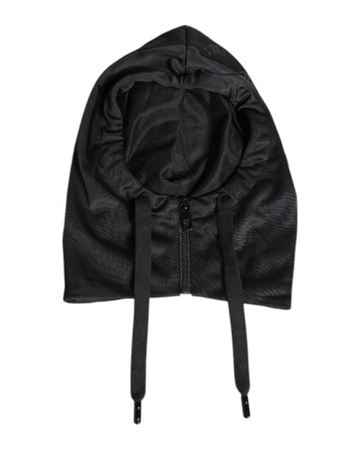 Dolce & Gabbana Black Polyester Whole Head Wrap Hat