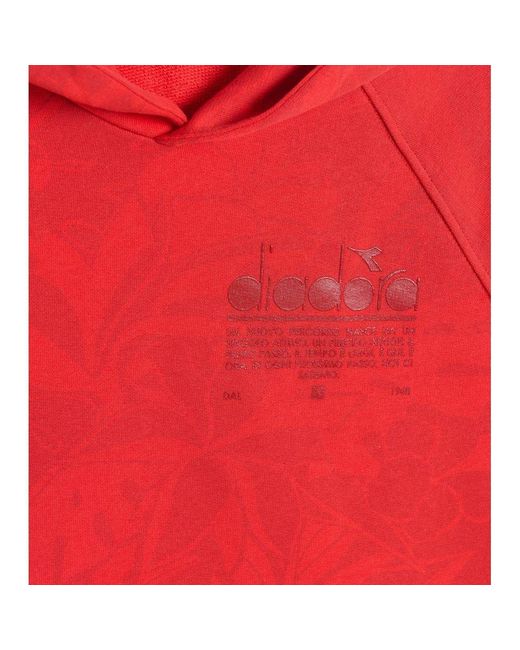 Diadora Red Cotton Sweatshirt