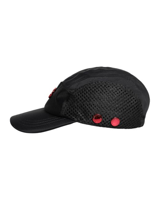 Dolce & Gabbana Black Nylon Logo 6 Panels Baseball Cap for men