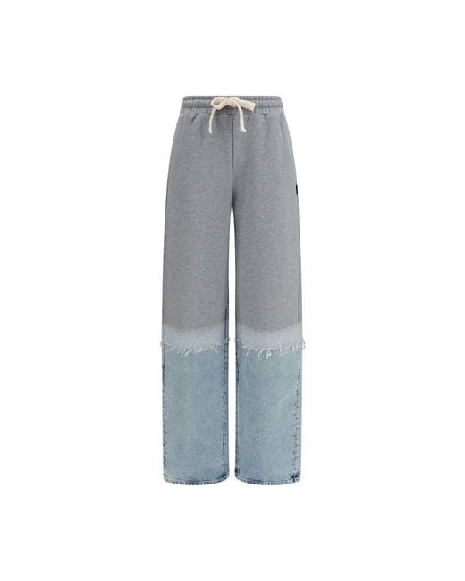 Haikure Gray Multicolor Cotton Casual Pants