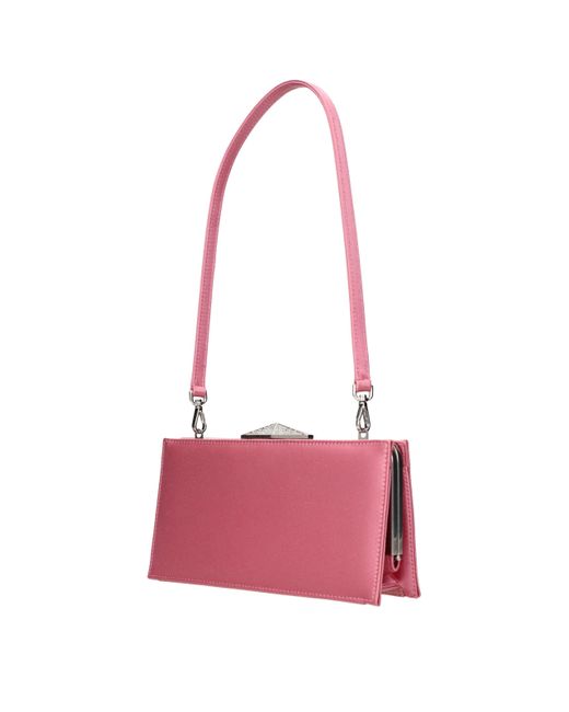 Jimmy Choo Pink Satin Clutch Bags