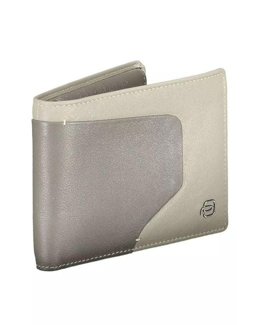 Piquadro Gray Leather Wallet for men