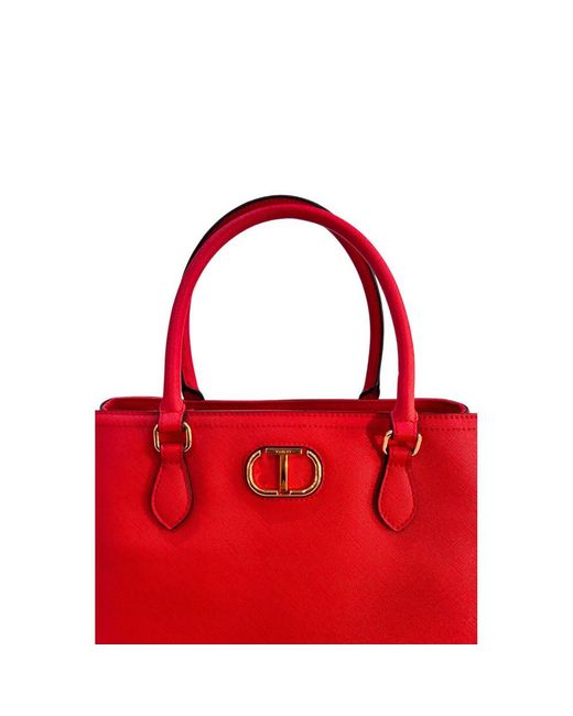 Twinset Red White Pu Handbag