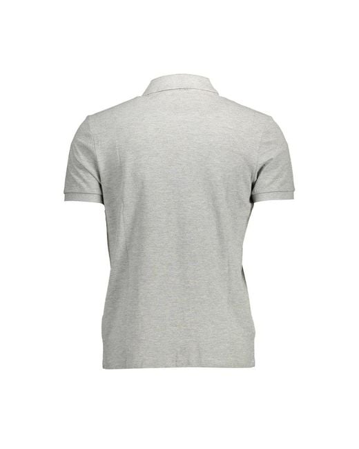 North Sails Gray Cotton Polo Shirt for men