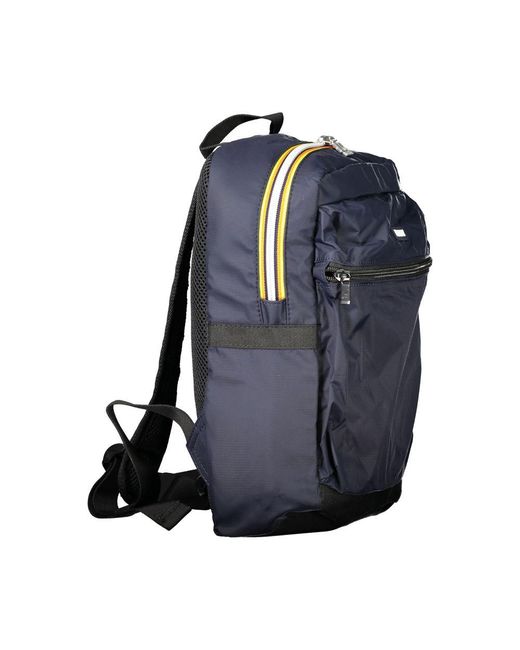 K-Way Blue Polyamide Men Backpack for men