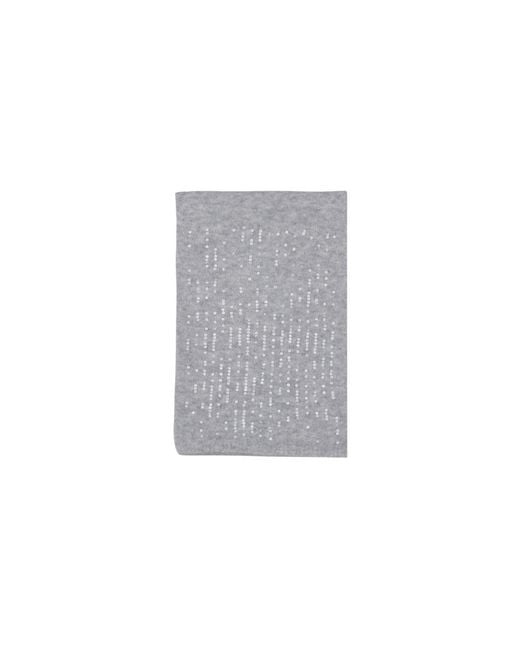 Pieces Gray Recycled Polyester Scarf
