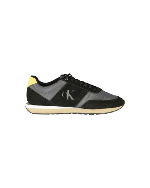 Calvin Klein Black Polyester Men's Sneaker for men