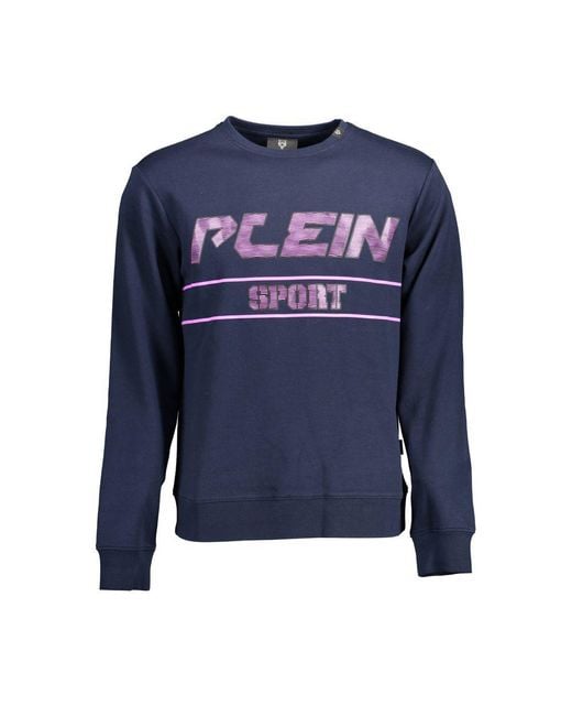 Philipp Plein Blue Cotton Sweater for men