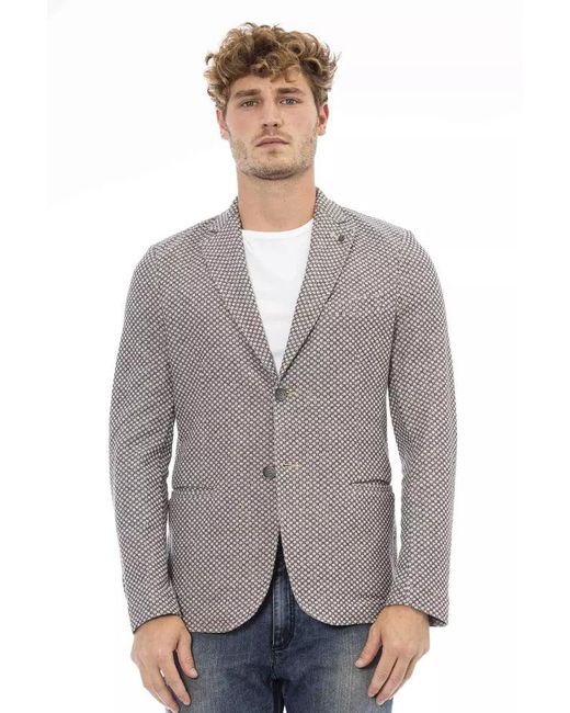 DISTRETTO12 Gray Cotton Blazer for men