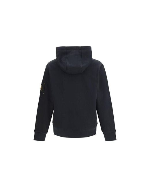 Moose Knuckles Blue Black Cotton Sweatshirt for men