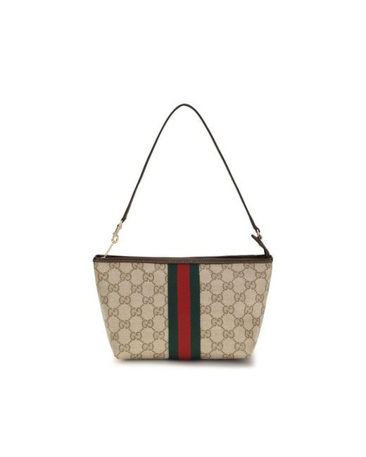 Gucci White Beige Cotton Handbag