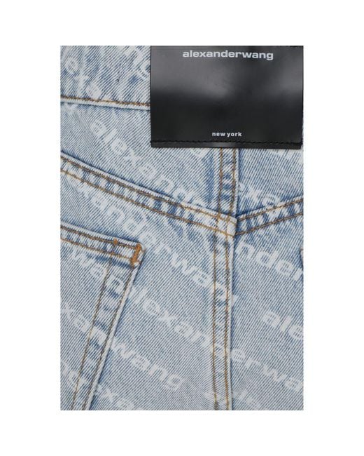 Alexander Wang Blue Cotton Bermuda Shorts