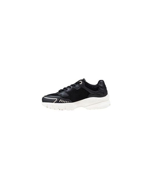 ARMANI EXCHANGE Black Bicolor Polyester Athletic Sneakers