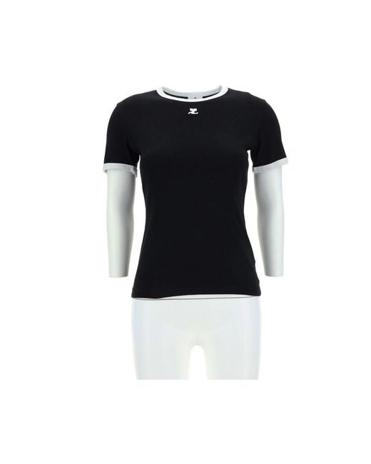 Courreges Women's Black T-shirt - S