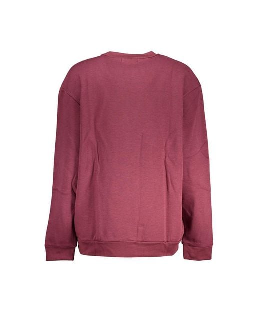 Roberto Cavalli Purple Elegant Fleece Crew Neck Sweatshirt