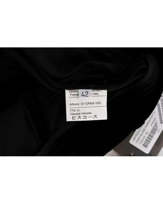Ermanno Scervino Black Sleek High-Waist Trousers