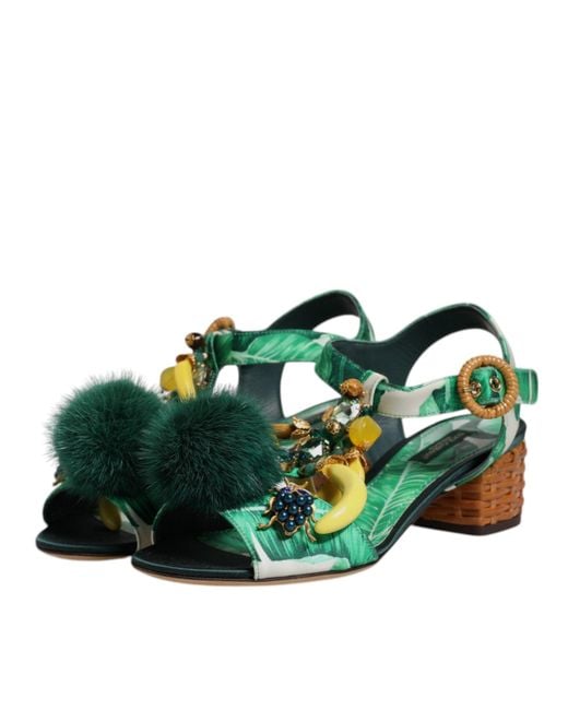 Dolce & Gabbana Green High Heel Sandals