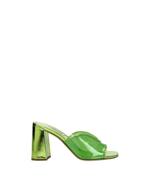 Miu Miu Green Plexiglass Platform Sandals for men