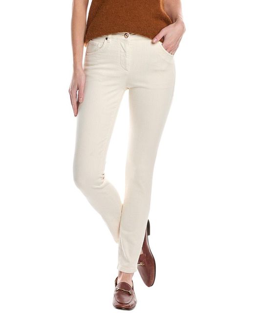 Brunello Cucinelli Natural Cream Cotton Casual Pants