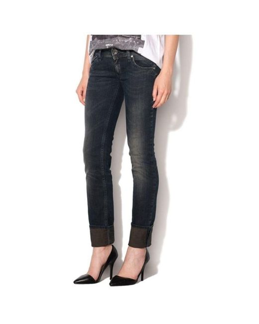 Gas Blue Multicolor Cotton Skinny Jeans