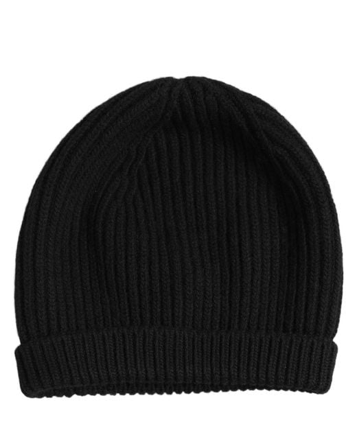 Dolce & Gabbana Men Black Wool Knitted Winter Beanie Capello One Hat for men