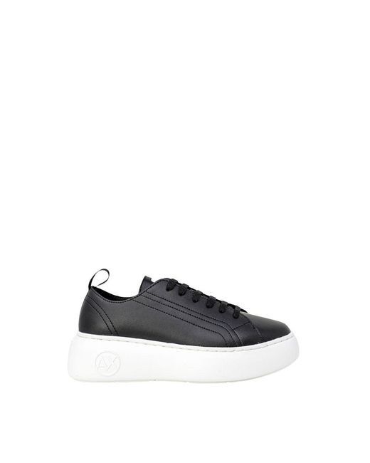 ARMANI EXCHANGE Blue Black Synthetic Leather Sneaker