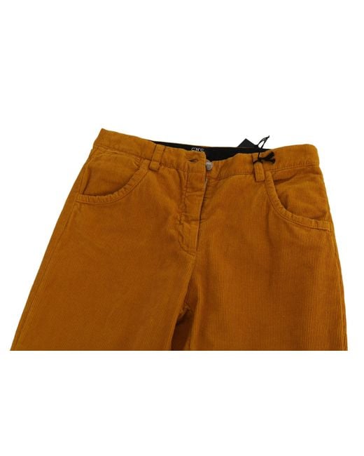 CoSTUME NATIONAL White Orange High Waist Straight Trouser Pants