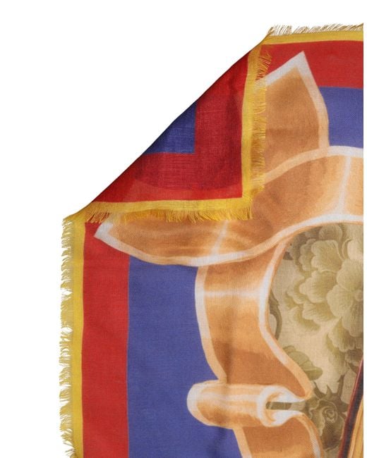 Dolce & Gabbana Multicolor Italy China Shawl Wrap 140Cm X 130Cm Scarf