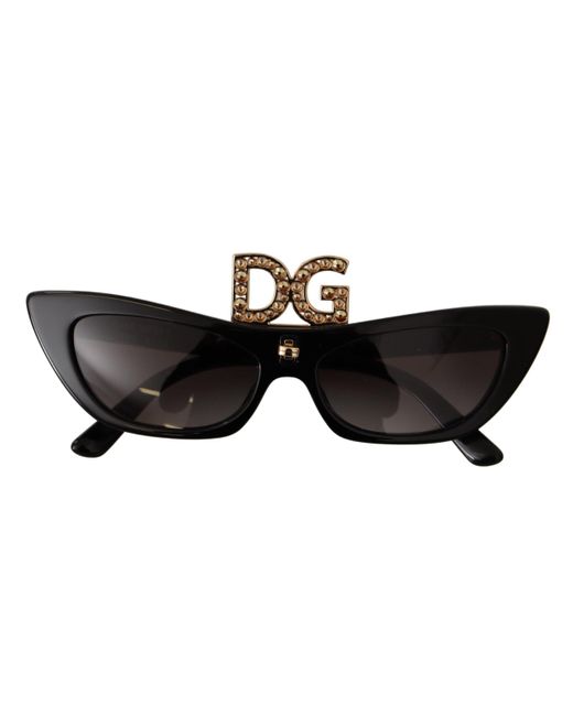 Dolce & Gabbana Black Gold Dg Ciao Crystal Dg4334b Sunglasses