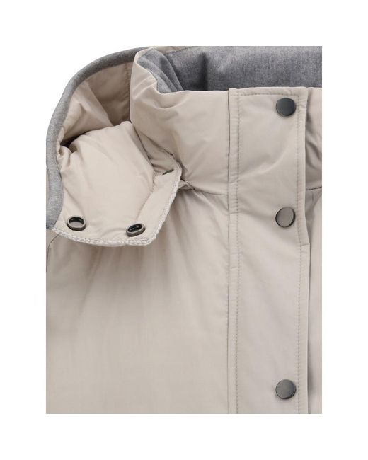 Brunello Cucinelli Gray Padded Jacket