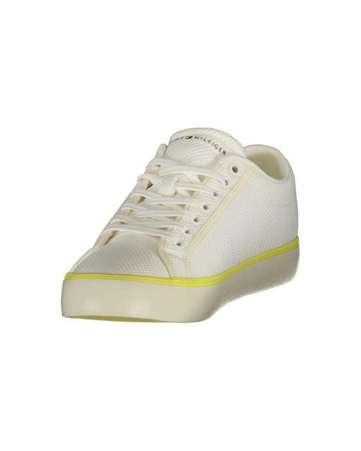 Tommy Hilfiger White Polyester Men Sneaker for men