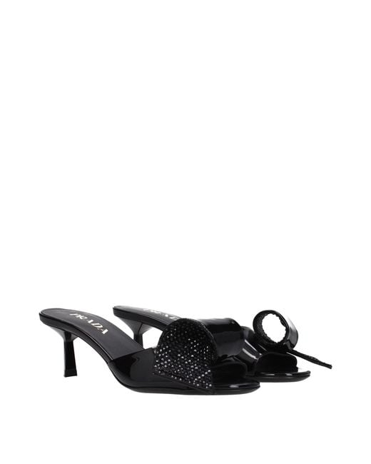 Prada Black Leather Sandals for men