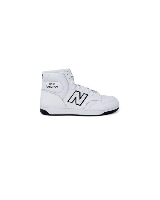 New Balance White Black Leather Athletic Sneakers