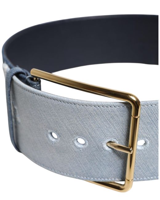 Dolce & Gabbana Blue Denim Belt Buckle