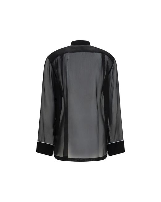 Dolce & Gabbana Black Dolce & Gabbana Chiffon Shirt