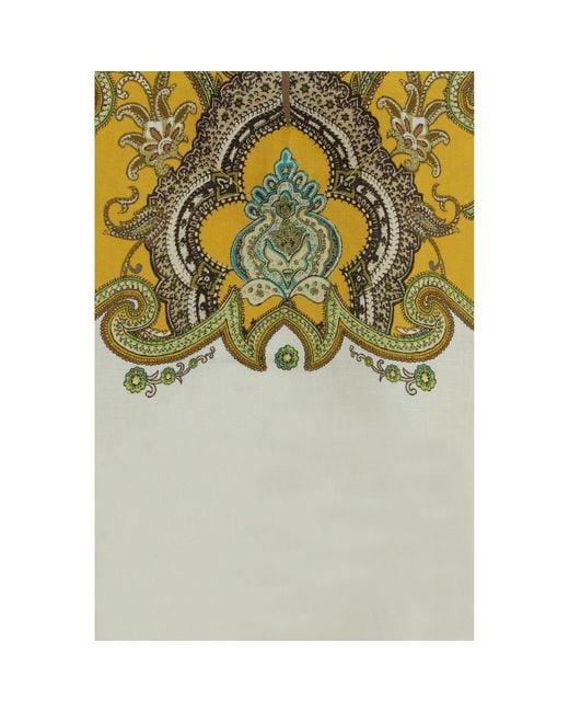 ALÉMAIS Green Beige Linen Pattern Shirt