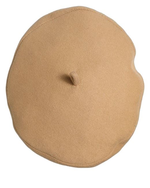 Dolce & Gabbana Natural Beige Wool French Style Beret Capello Hat