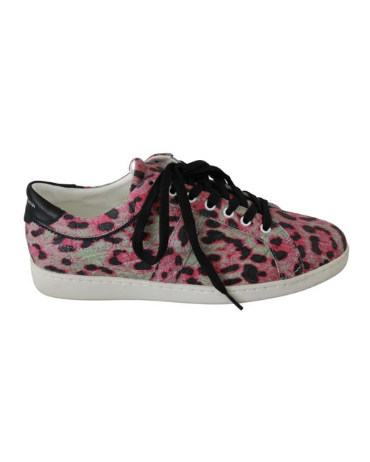 leopard flat sneakers
